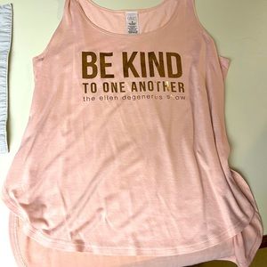 Ellen Degeneres Be Kind Rose Gold Tank-Size Small- New without tags